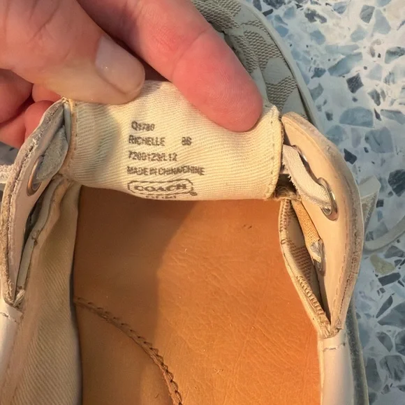 Coach Richelle Q278 Canvas Signature Loafers Boat Shoes Women’s 8B - Picture 6 of 7